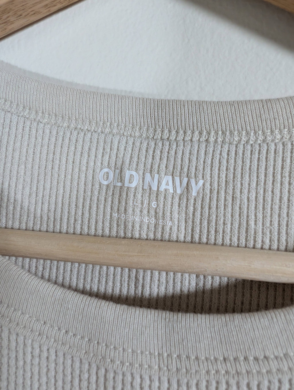 Old Navy waffle cropped tee - Large