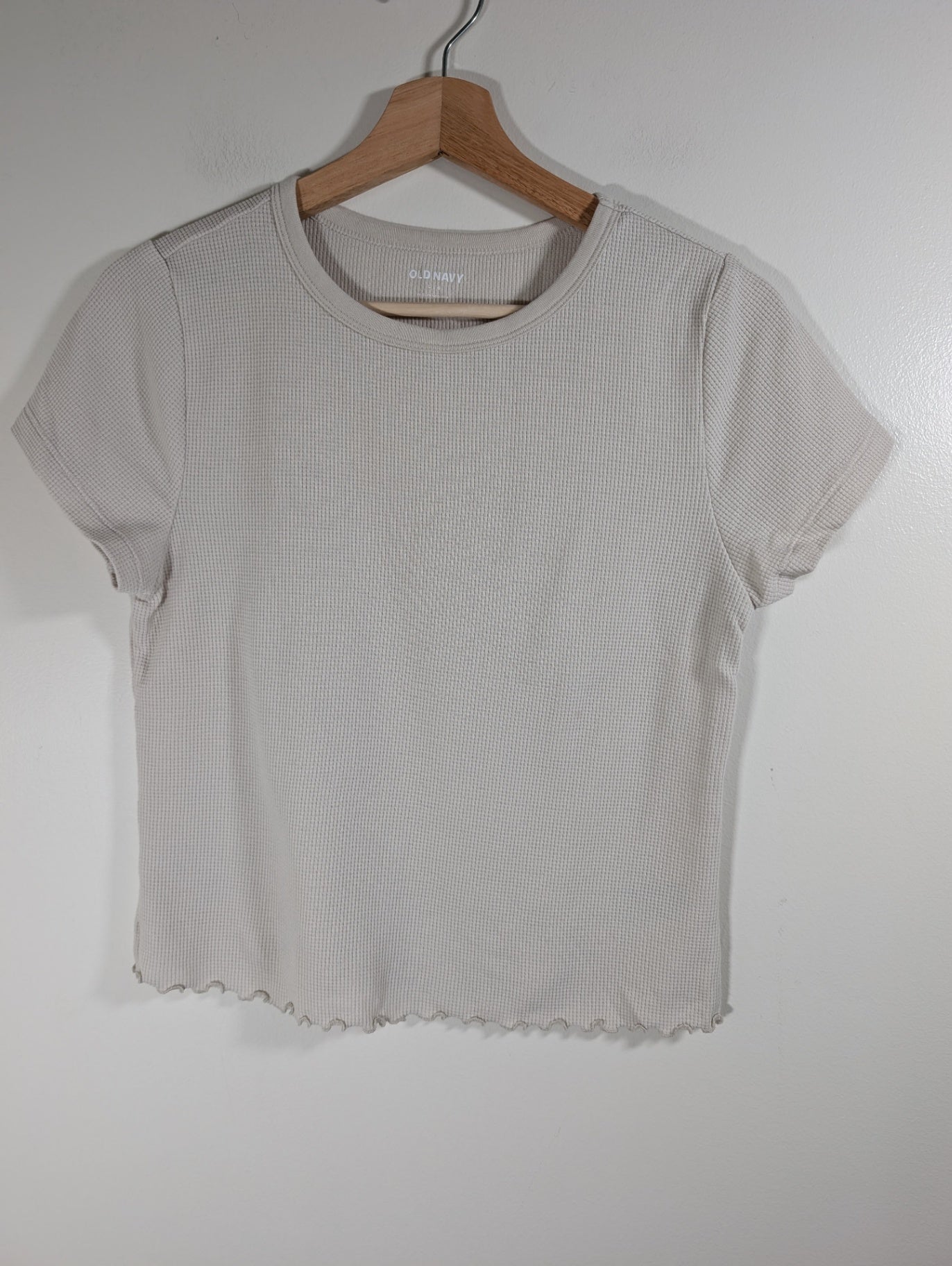 Old Navy waffle cropped tee - Large