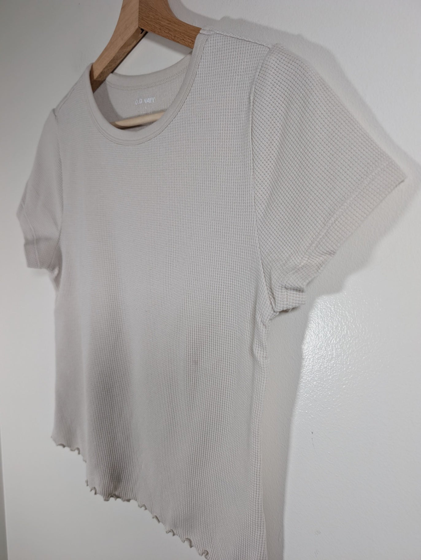 Old Navy waffle cropped tee - Large