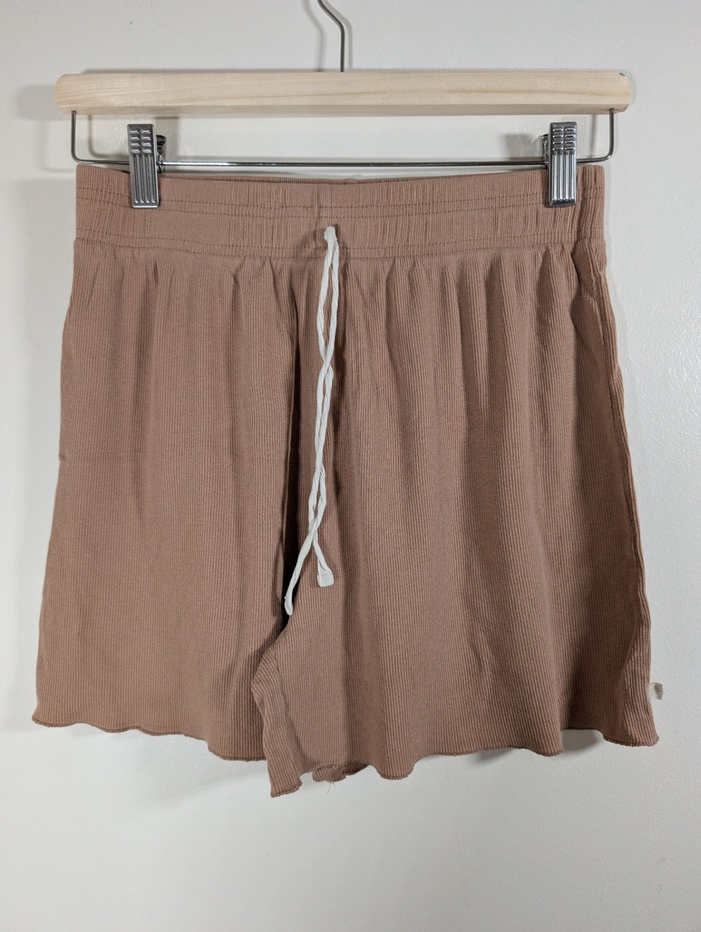 Jax + Lennon brown ribbed shorts - Medium