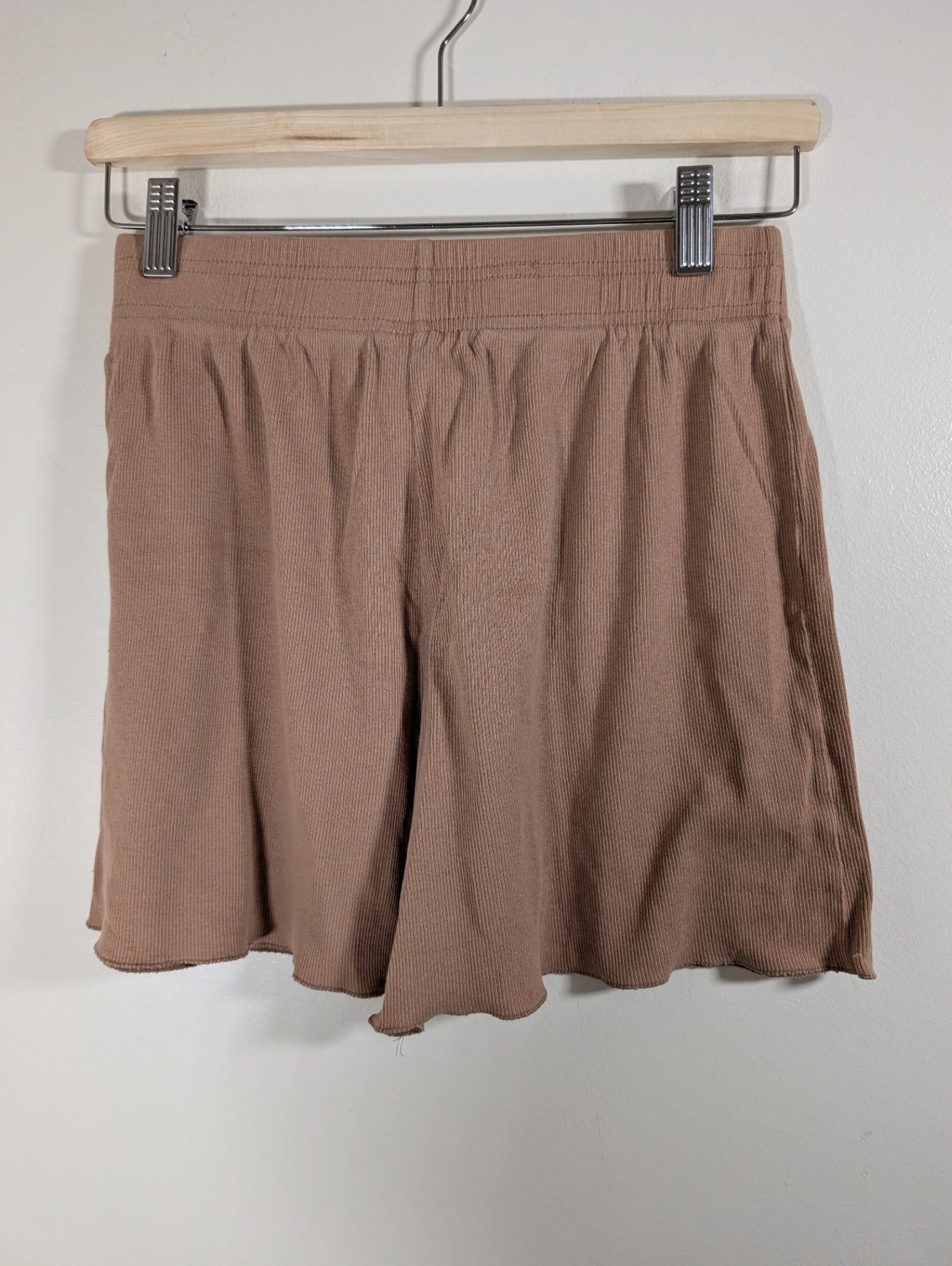Jax + Lennon brown ribbed shorts - Medium