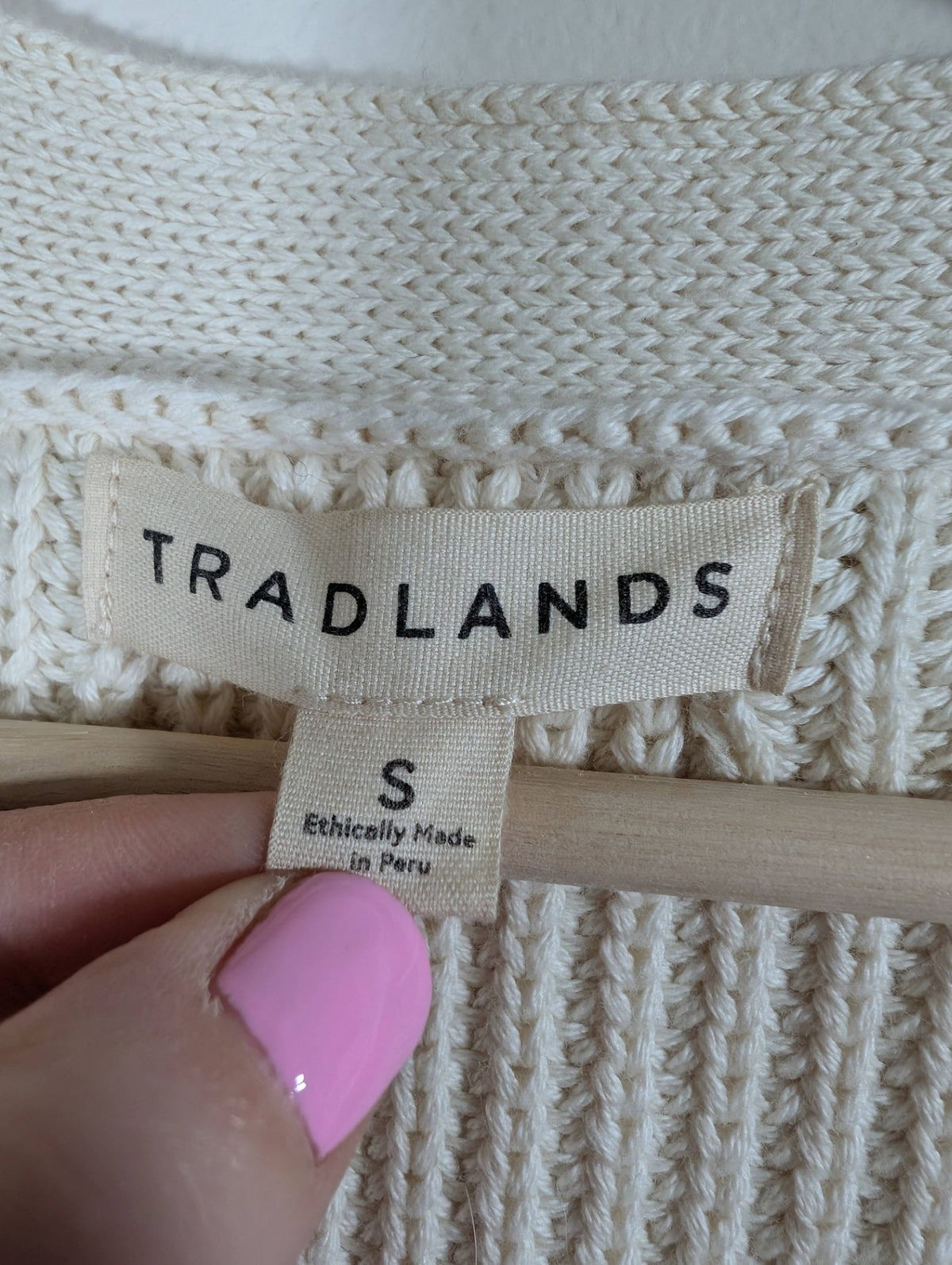Tradlands beige shelter cardigan - Small