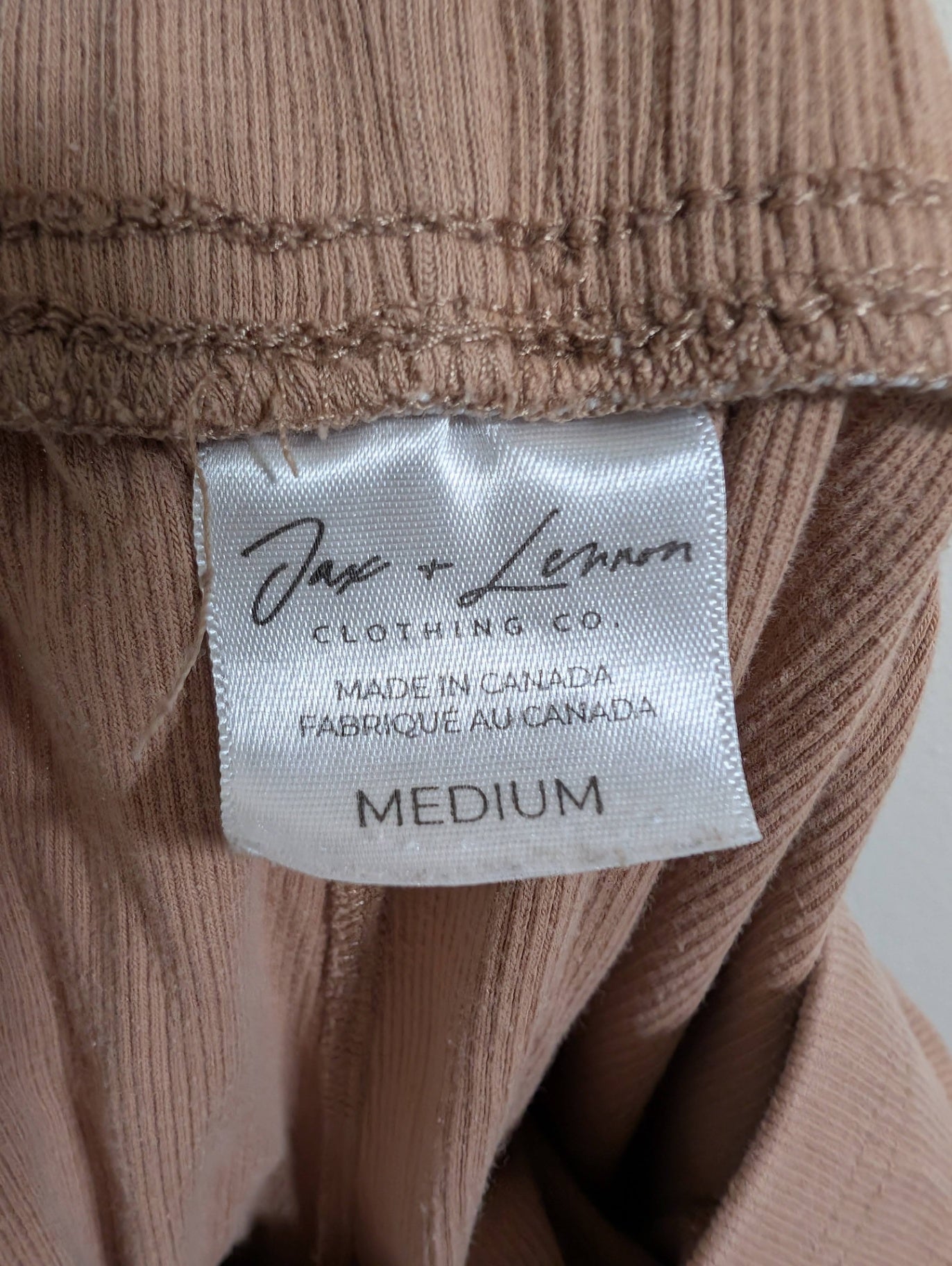 Jax + Lennon brown ribbed shorts - Medium