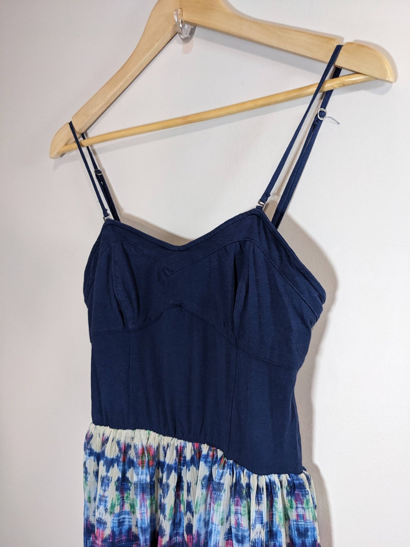 Aeropostale Navy Patterned Maxi Dress - M