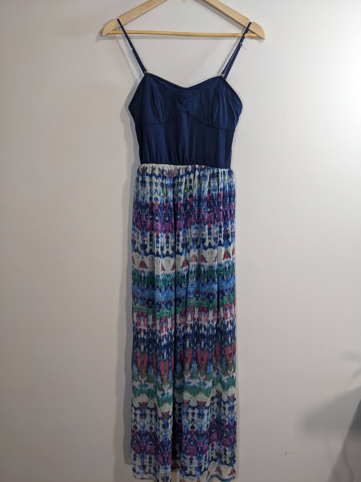 Aeropostale Navy Patterned Maxi Dress - M