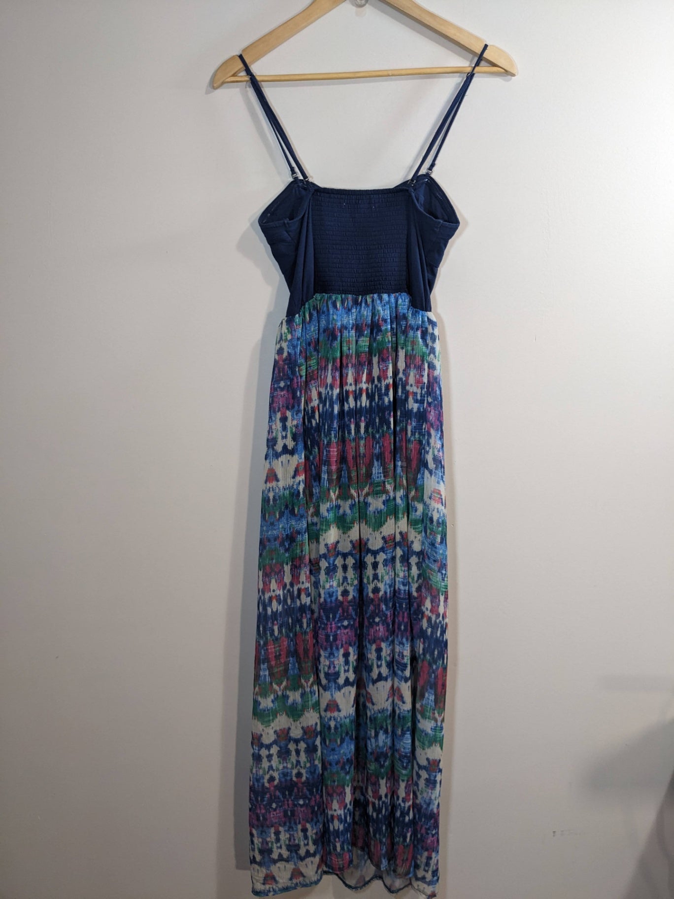 Aeropostale Navy Patterned Maxi Dress - M