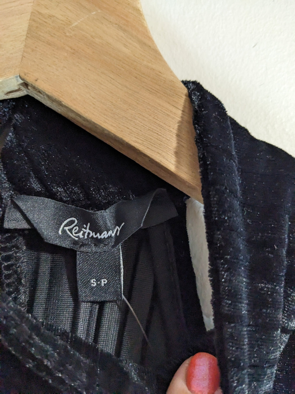 NWT Reitmans Black Velvet Dress - S