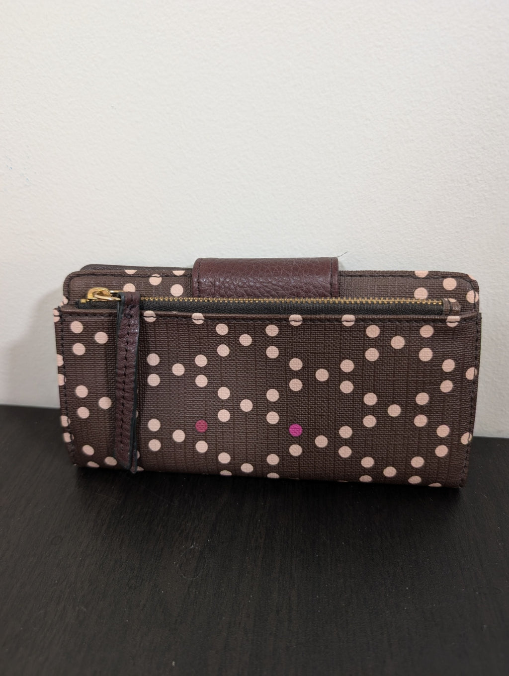 Fossil polka-dot wallet