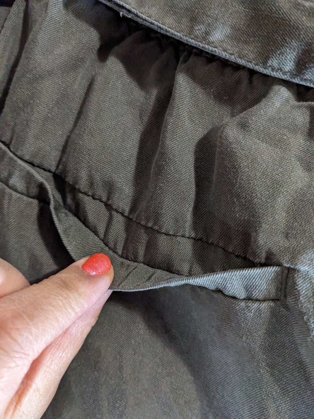 Reitmans Olive Tie Pants - sz 18
