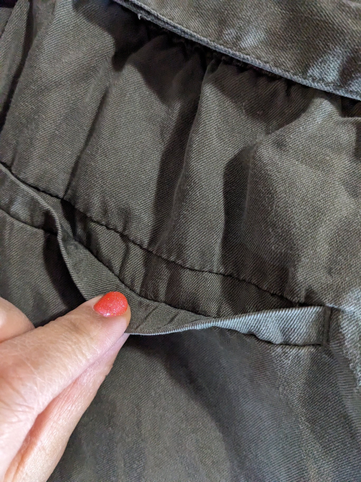 Reitmans Olive Tie Pants - sz 18