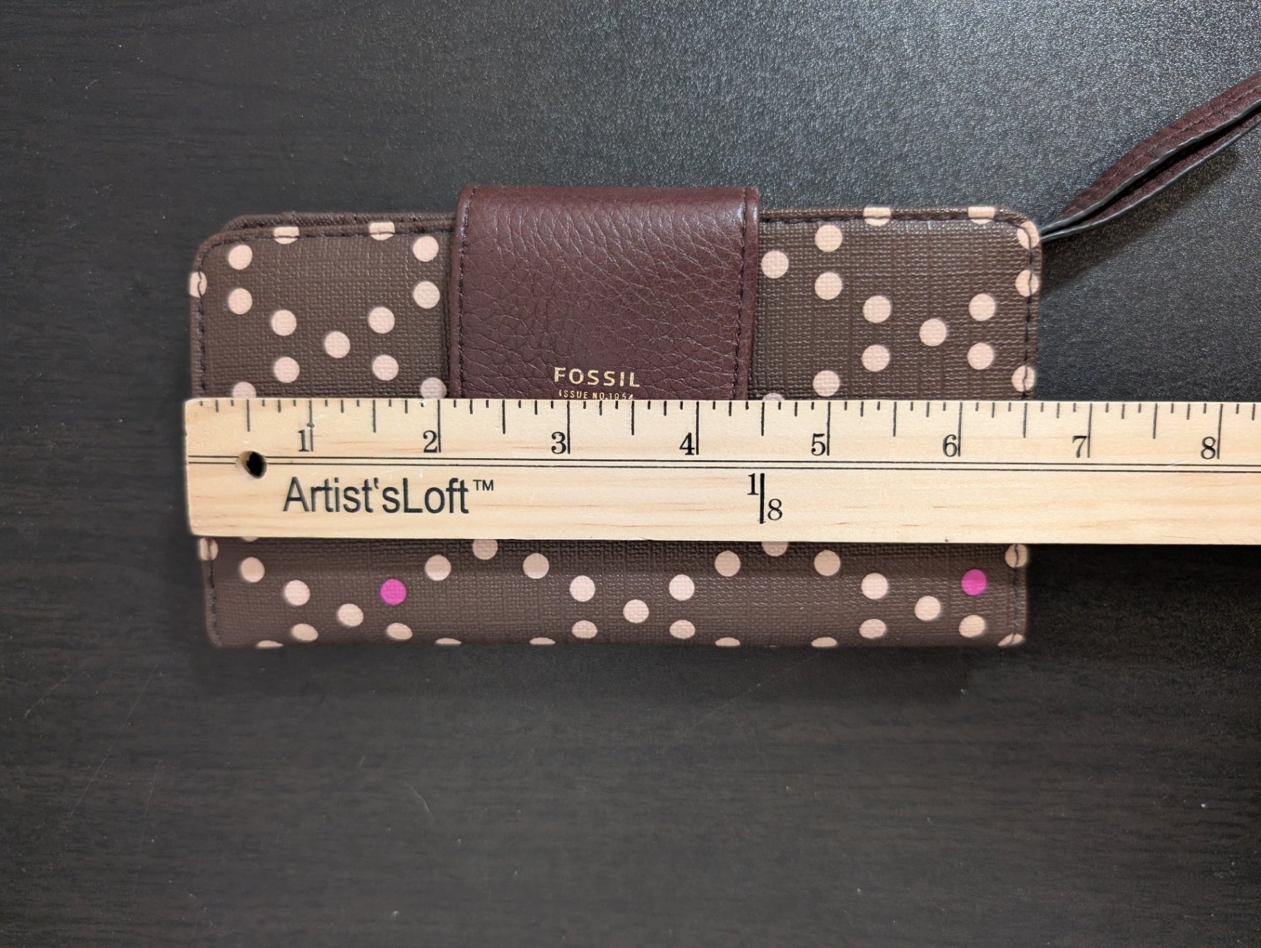 Fossil polka-dot wallet