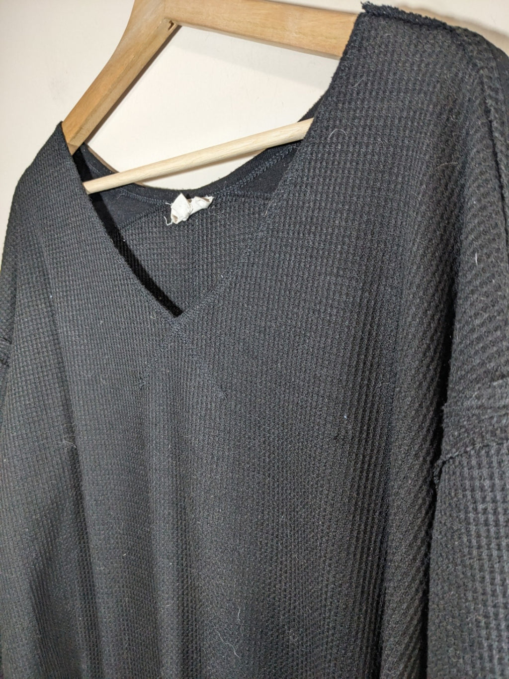 la miel waffle knit long sleeve - M