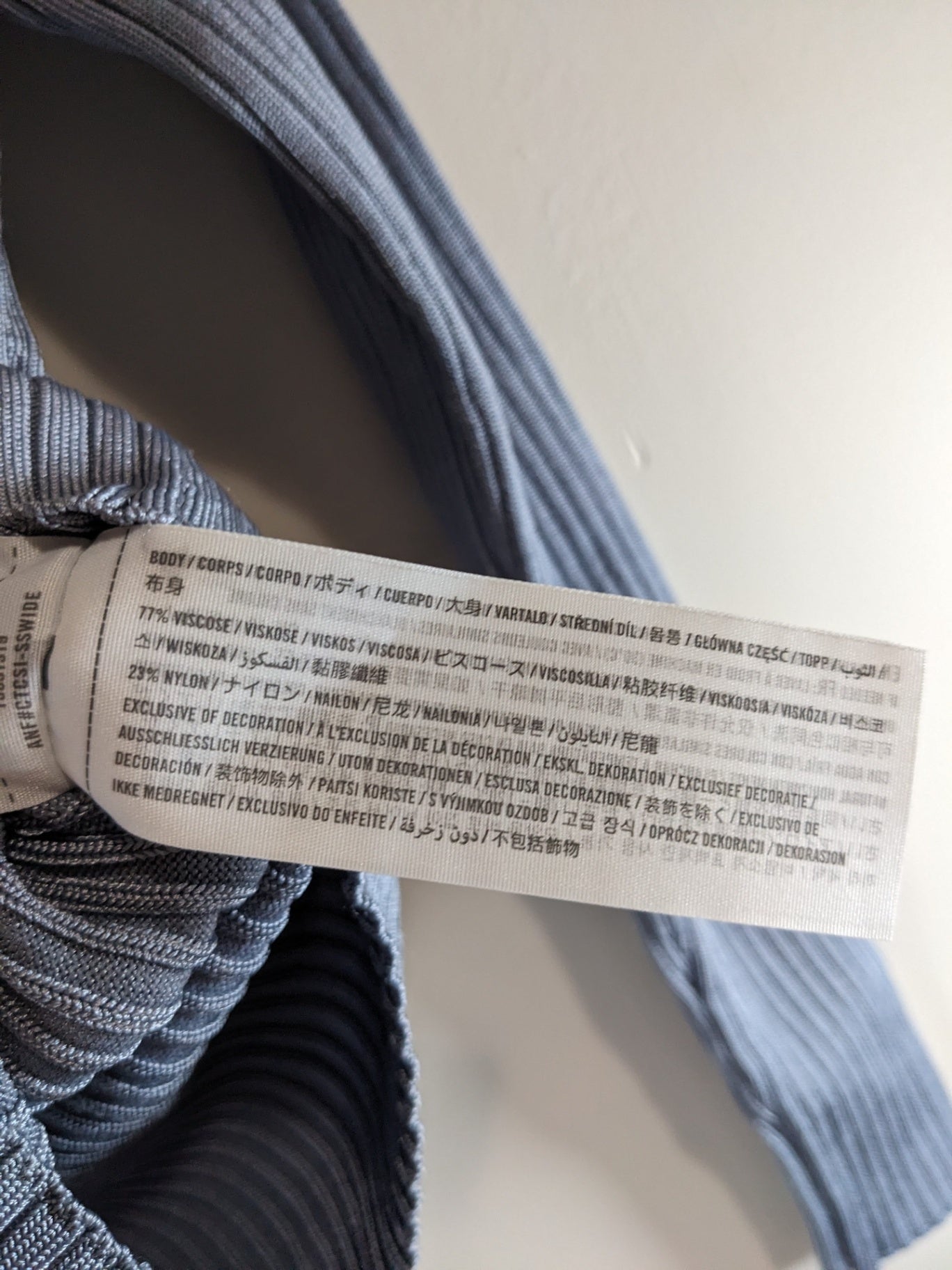 Abercrombie & Fitch Blue Ribbed Long Sleeve - S