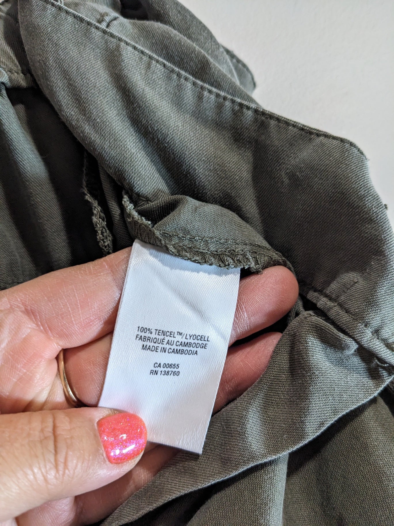 Reitmans Olive Tie Pants - sz 18