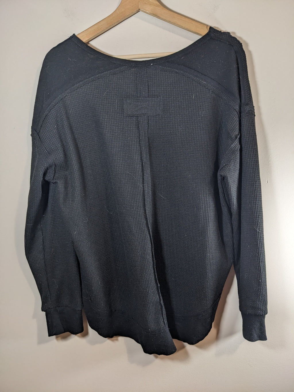 la miel waffle knit long sleeve - M
