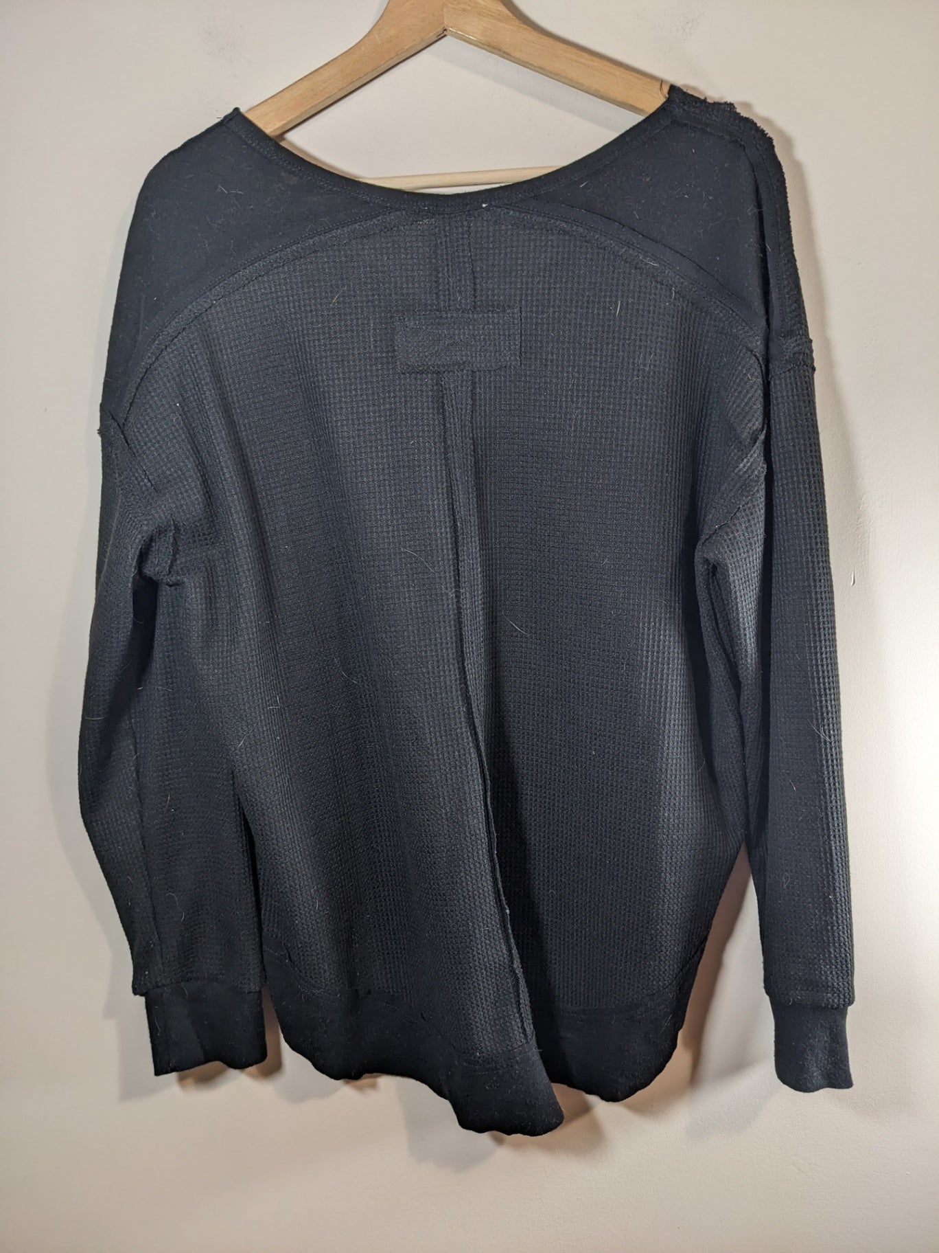 la miel waffle knit long sleeve - M