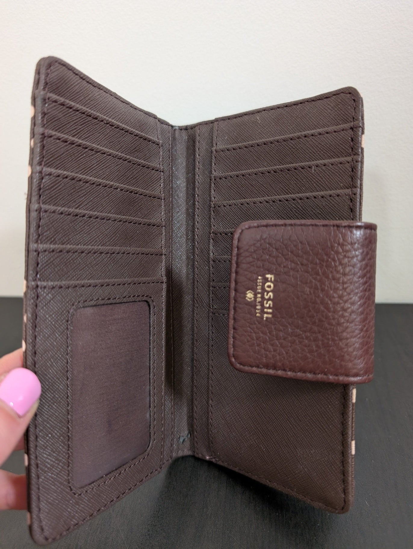 Fossil polka-dot wallet