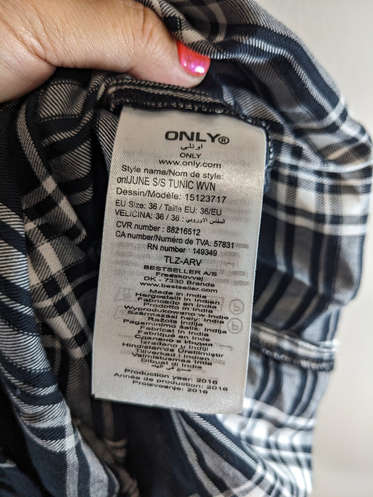 ONLY Plaid Dress - sz 36 (small)