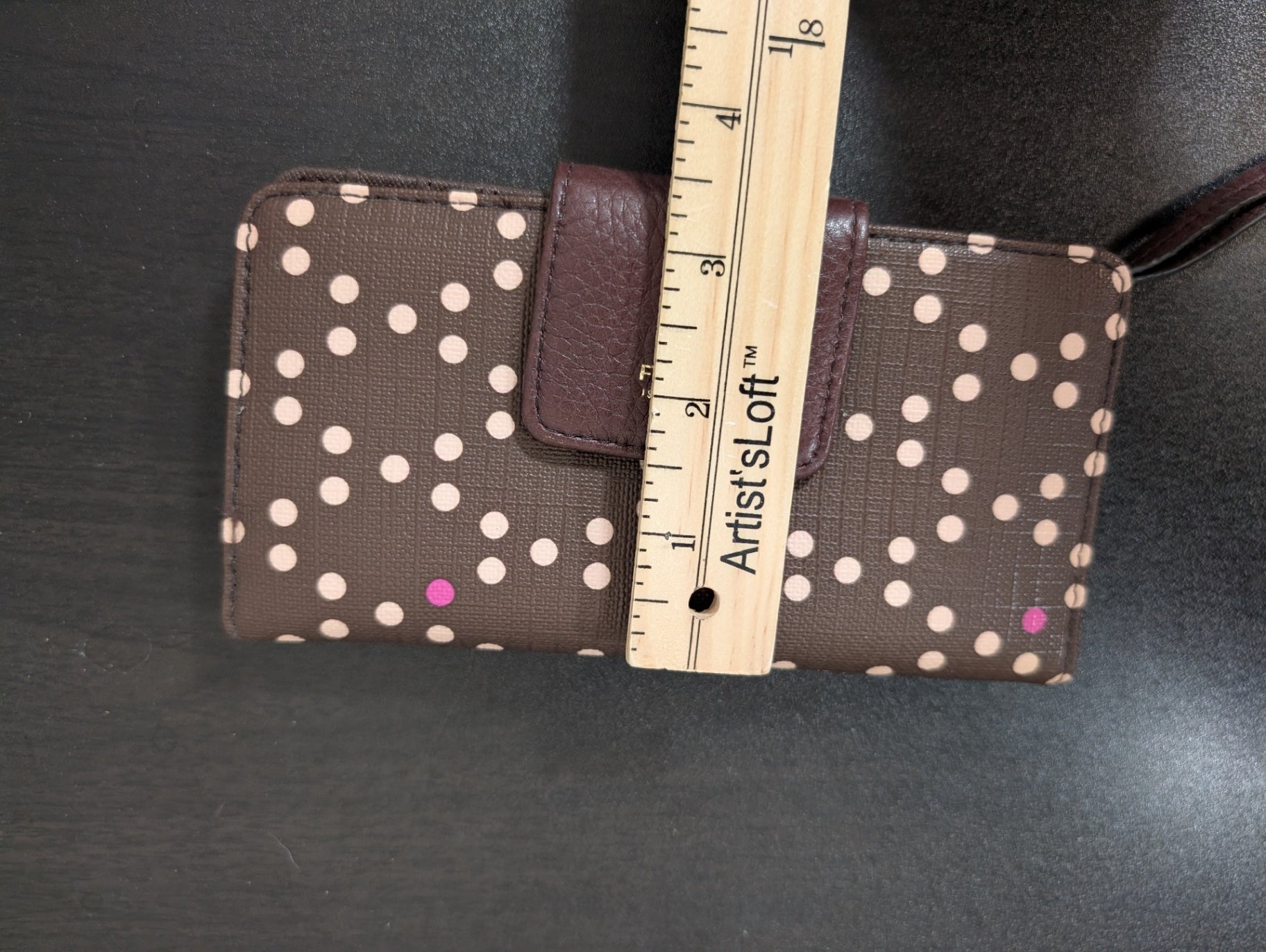 Fossil polka-dot wallet