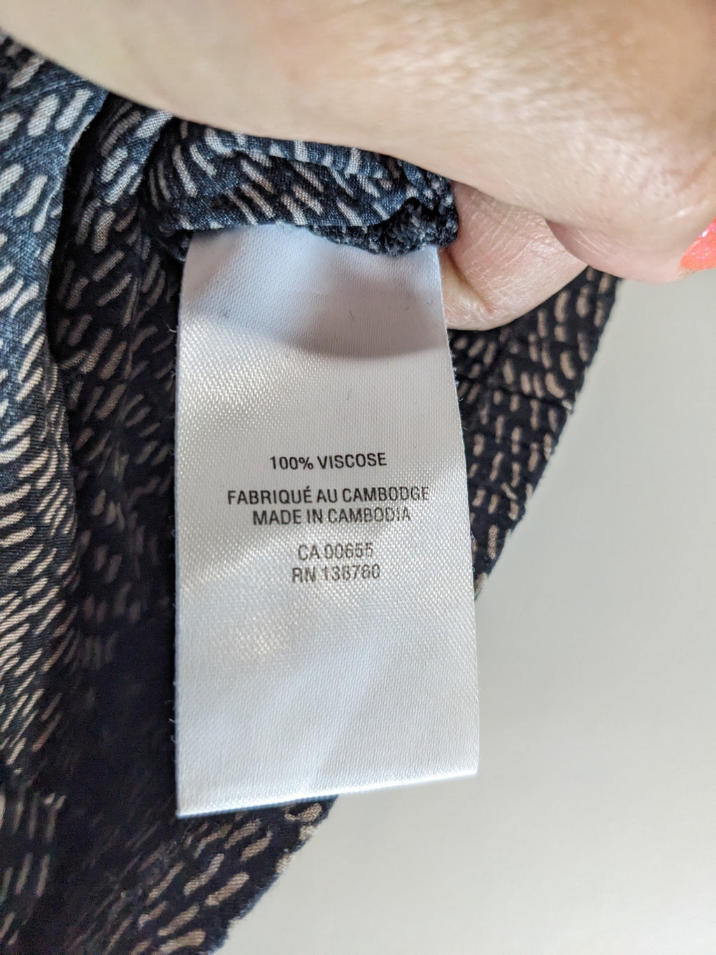 Reitmans Black Pattern Pants - 20 petite