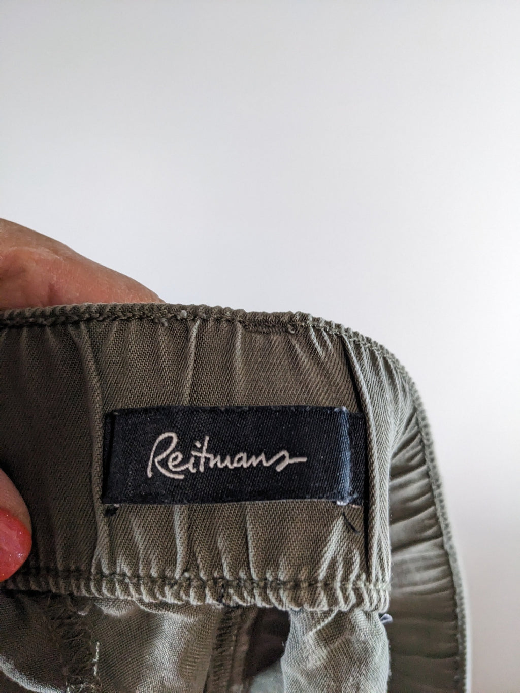 Reitmans Olive Tie Pants - sz 18