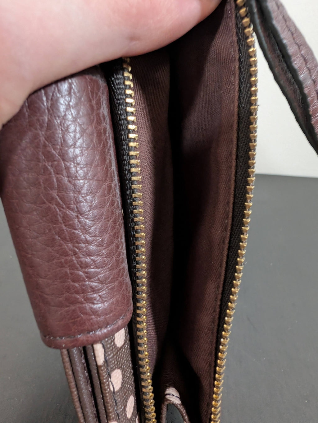 Fossil polka-dot wallet