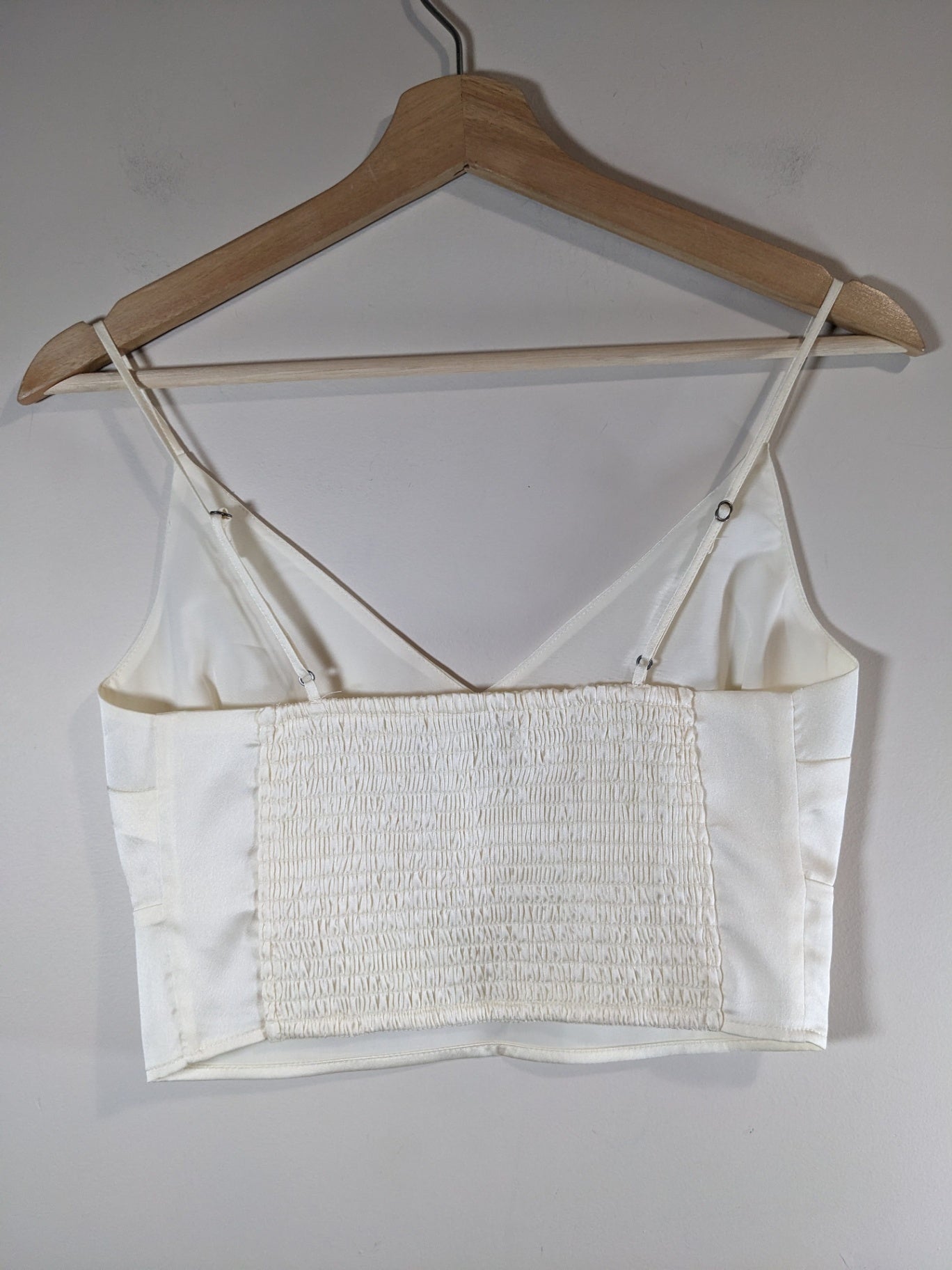 Abercrombie & Fitch Satin Crop Tank - appears medium