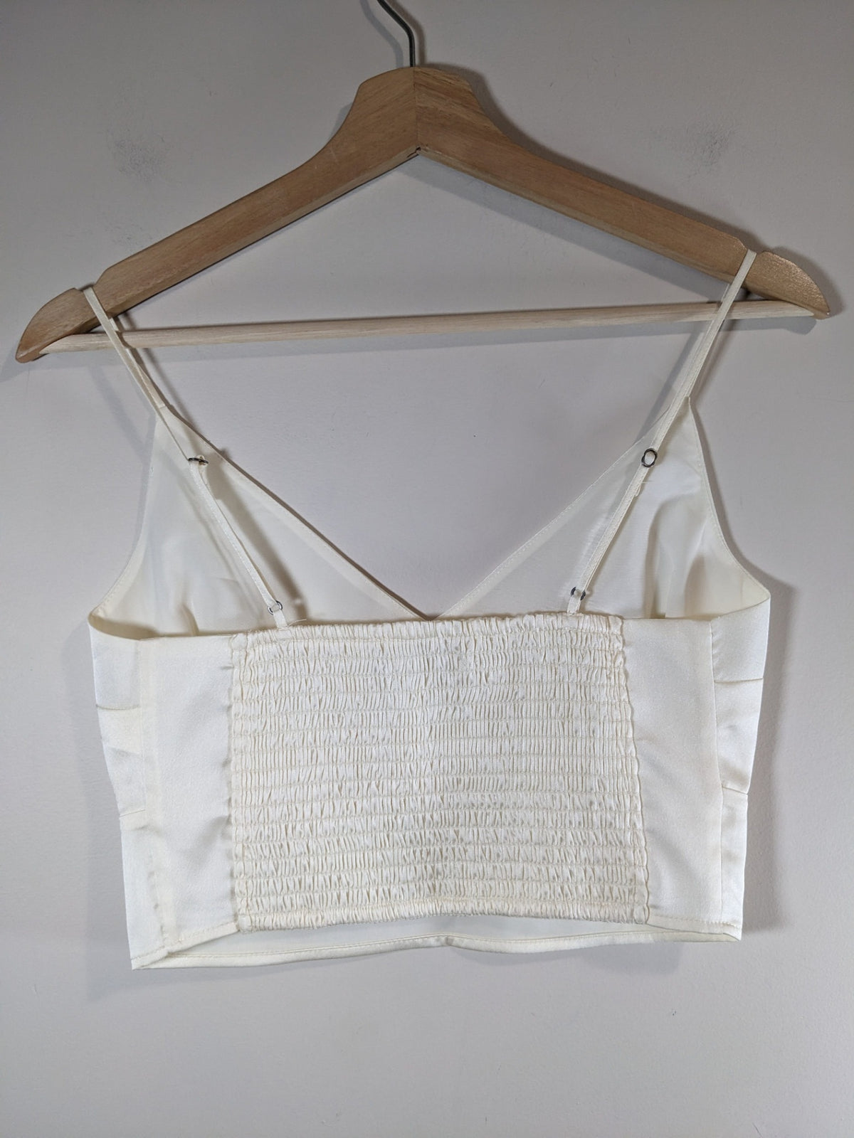 Abercrombie & Fitch Satin Crop Tank - appears medium