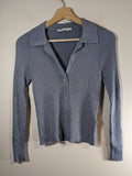 Abercrombie & Fitch Blue Ribbed Long Sleeve - S