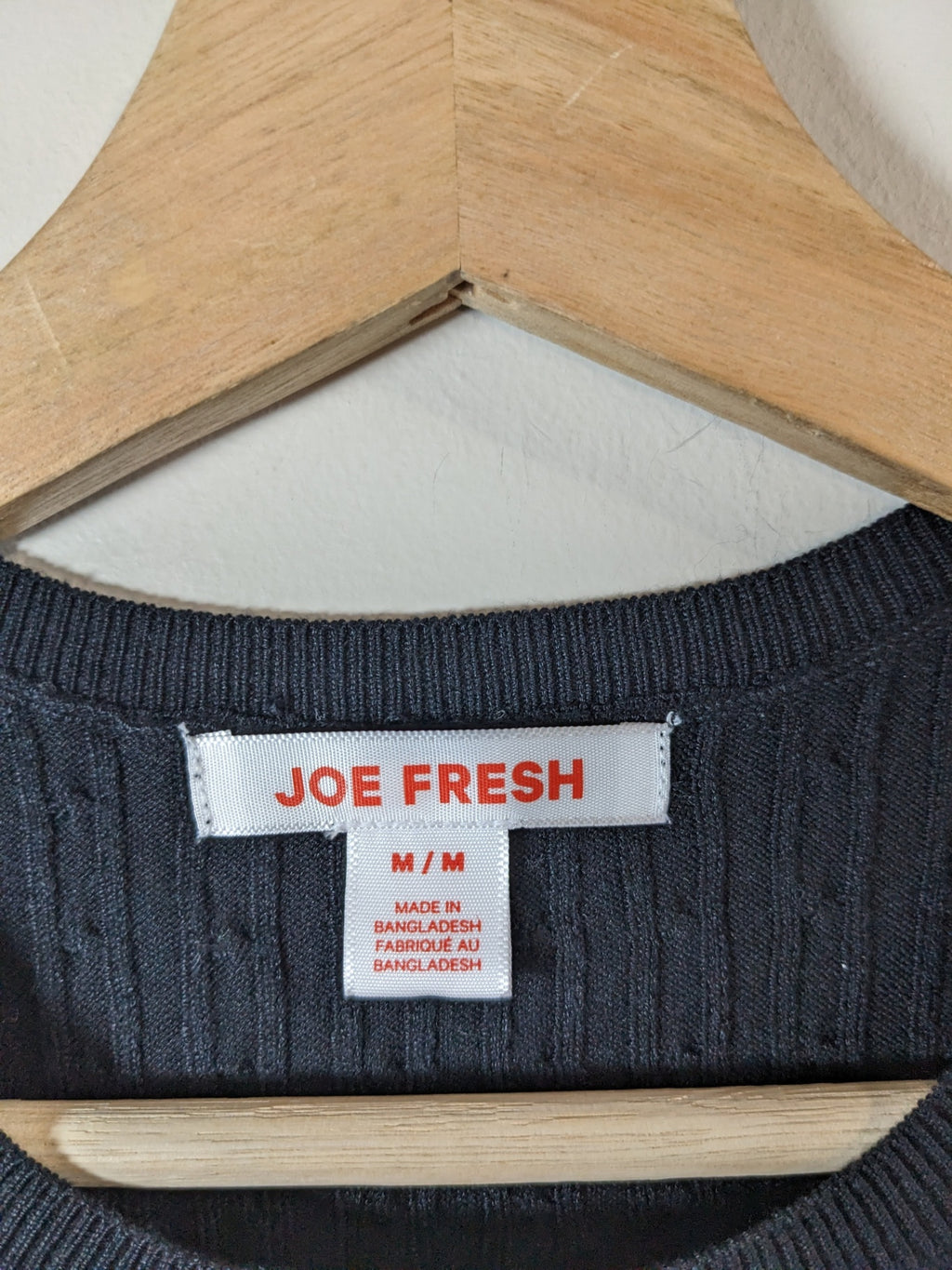 JOE FRESH Black Sweater Vest - M