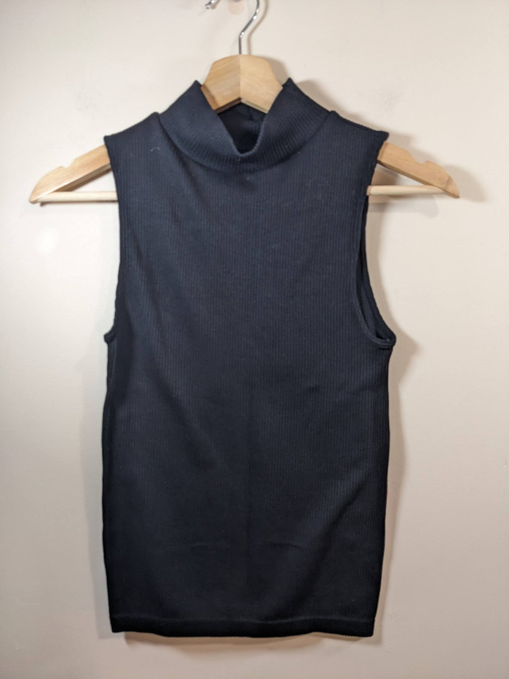 Cotton Candy Black Mock Neck Tank - S/M