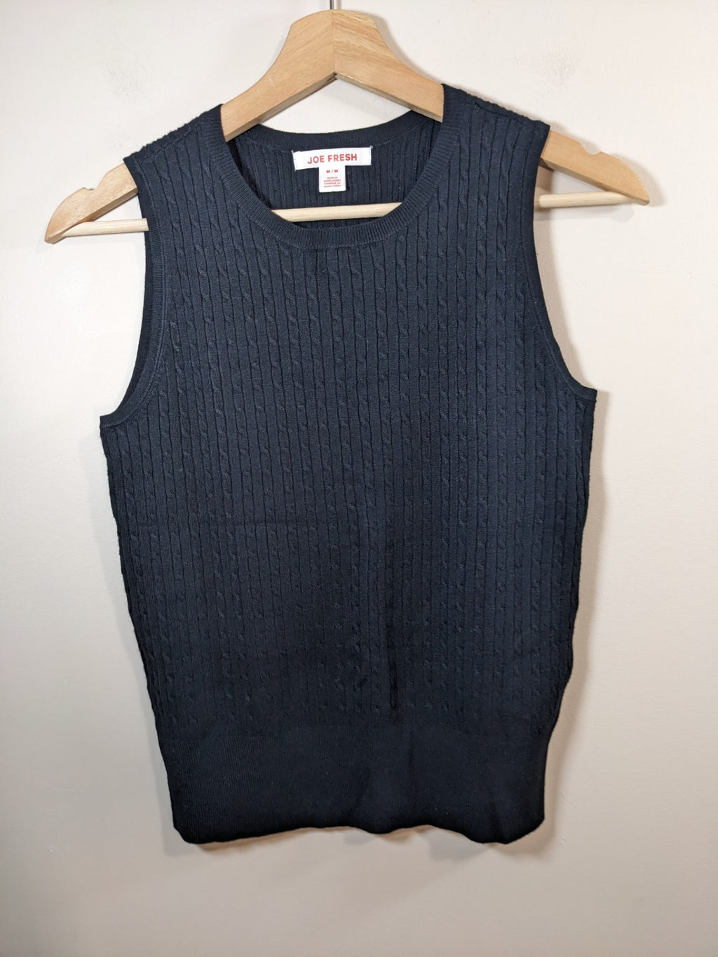 JOE FRESH Black Sweater Vest - M