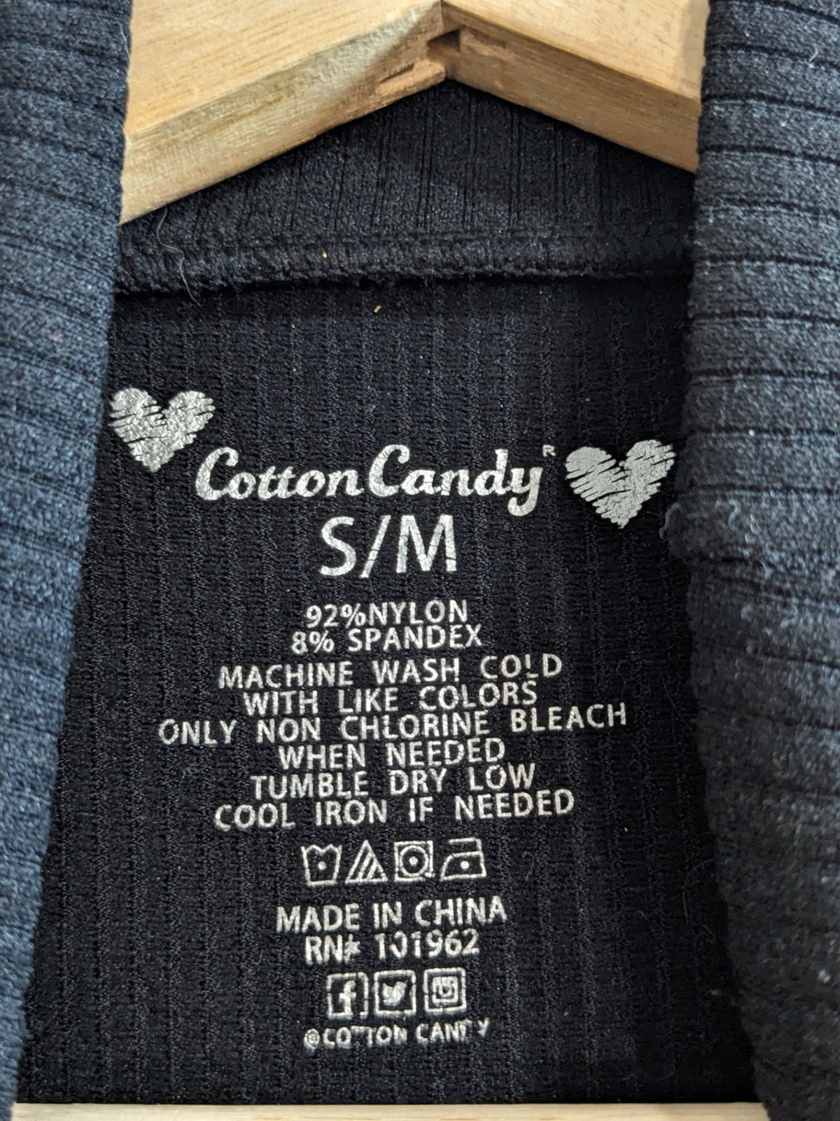 Cotton Candy Black Mock Neck Tank - S/M