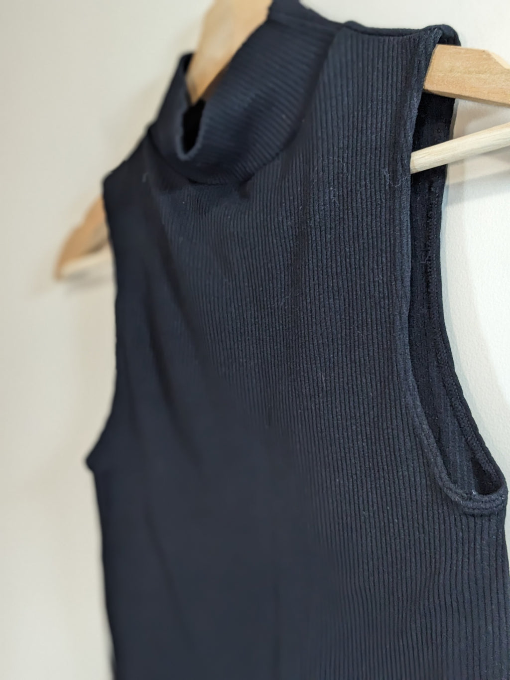 Cotton Candy Black Mock Neck Tank - S/M
