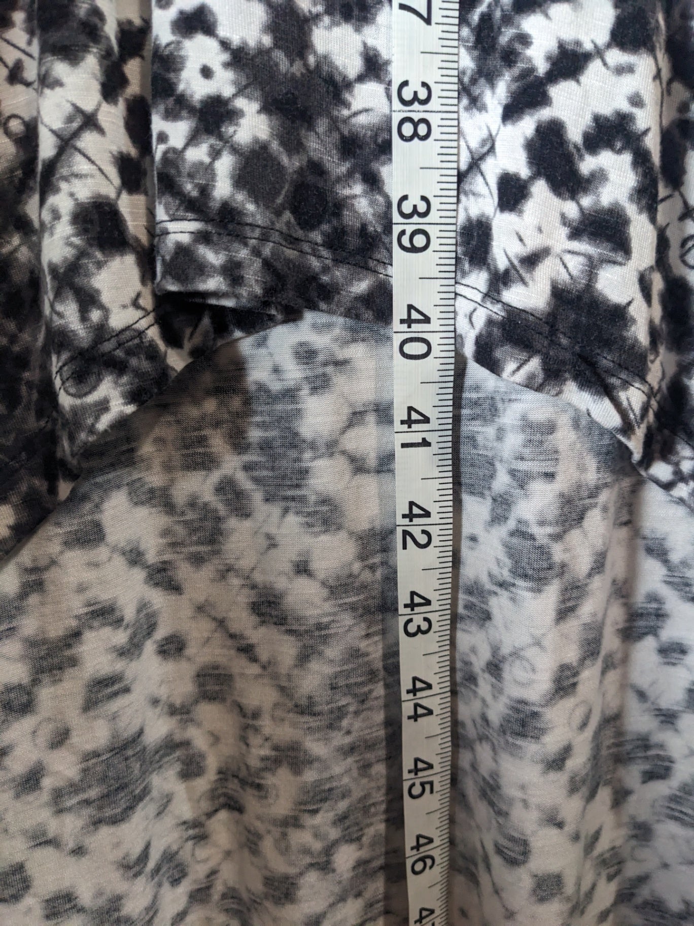 George Black & White Pattern High Low Dress - S