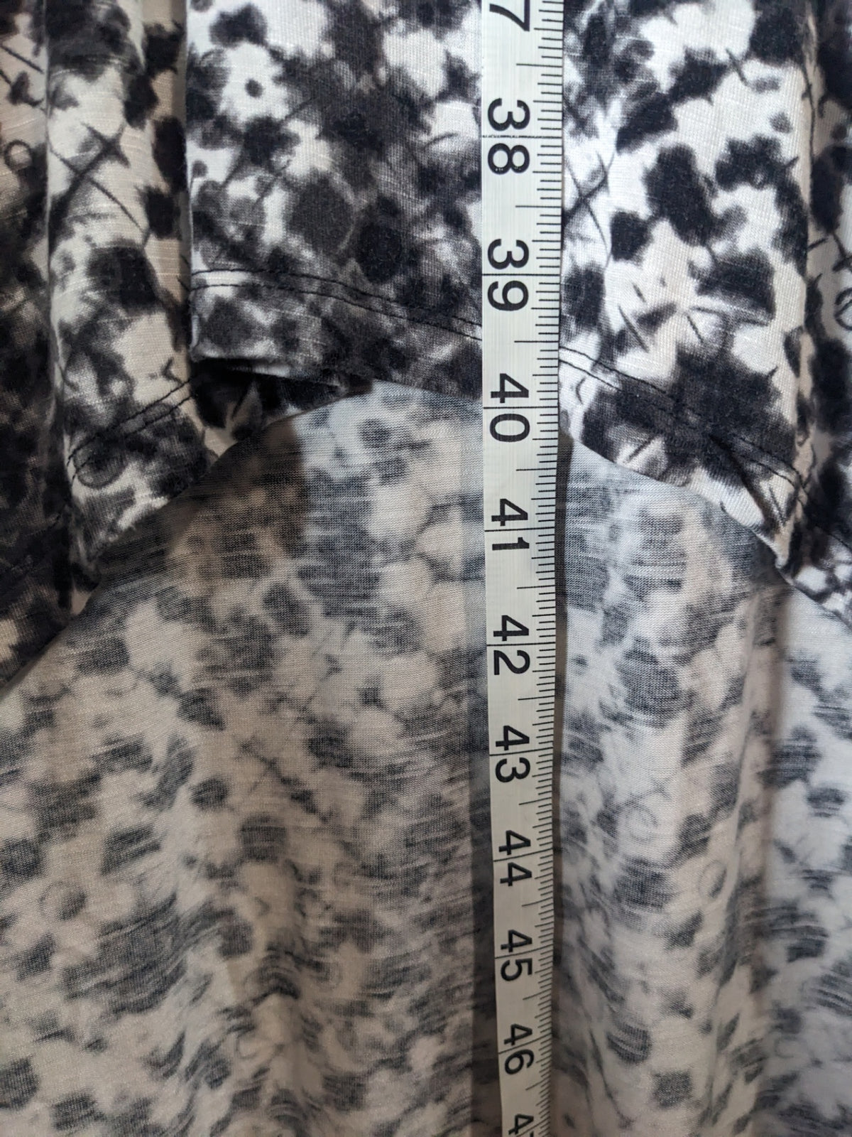 George Black & White Pattern High Low Dress - S