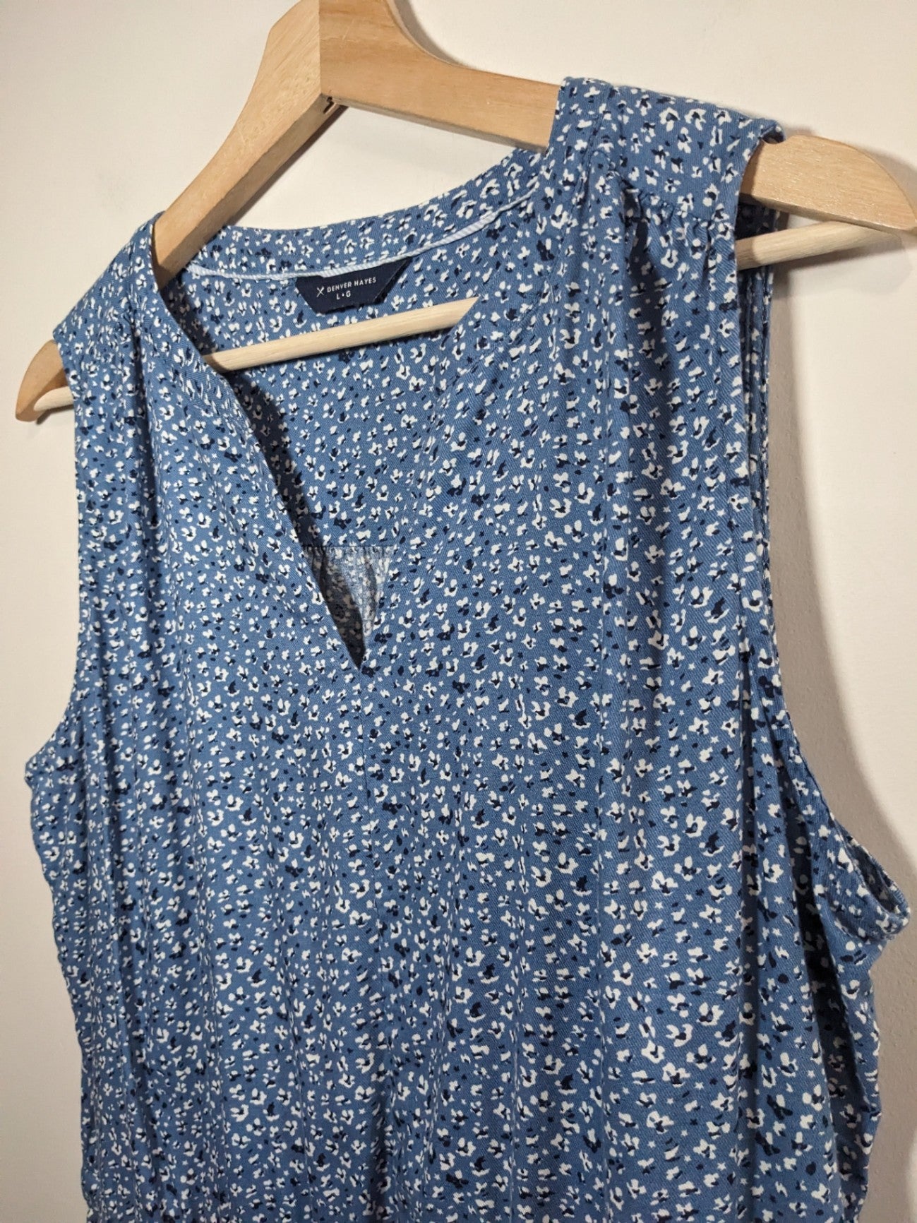Denver Hayes Blue Floral Dress - L