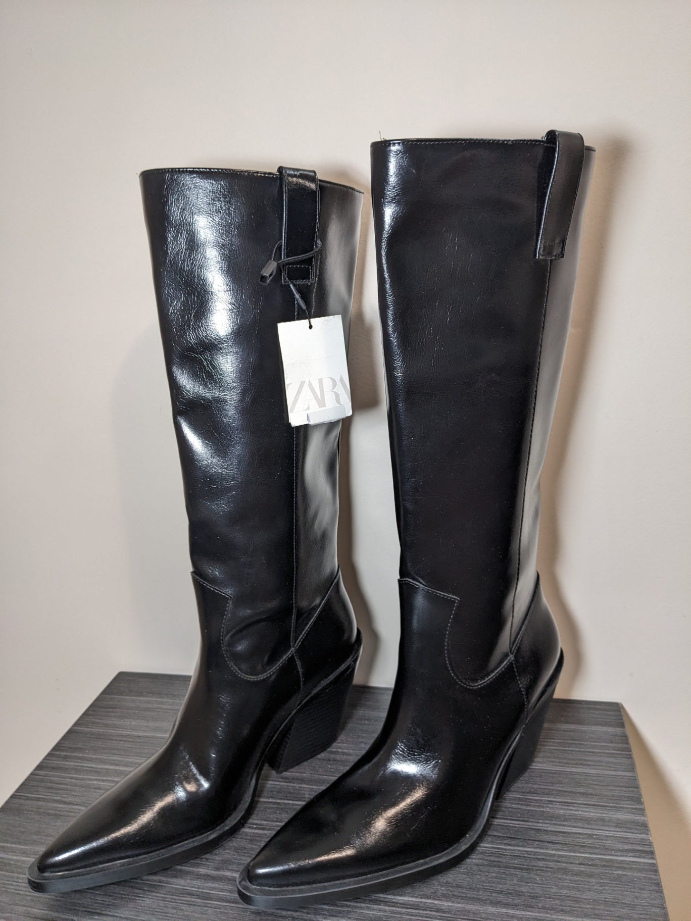 NWT Zara Black Boots - sz 9