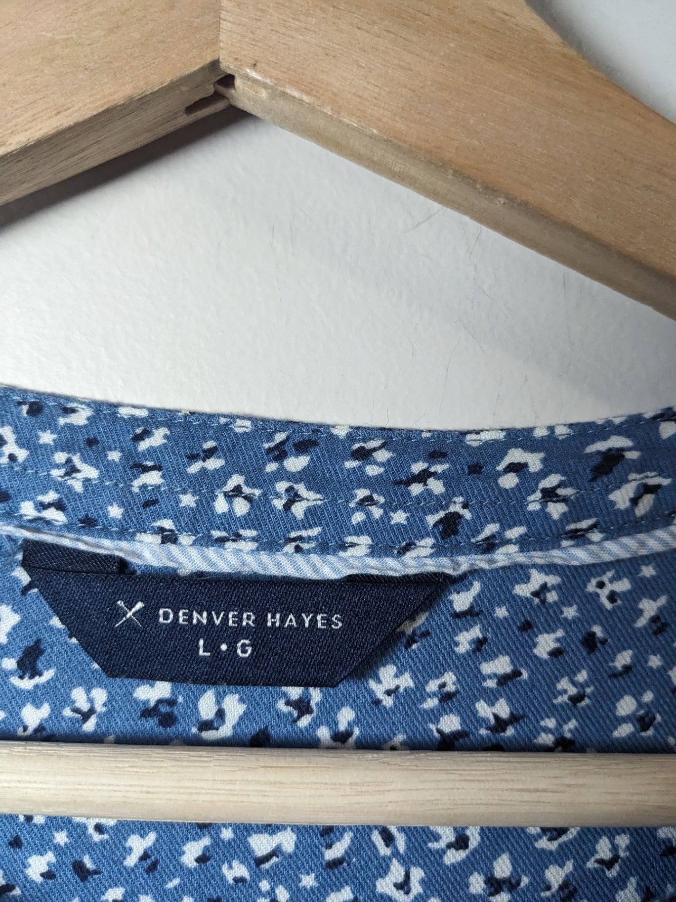 Denver Hayes Blue Floral Dress - L
