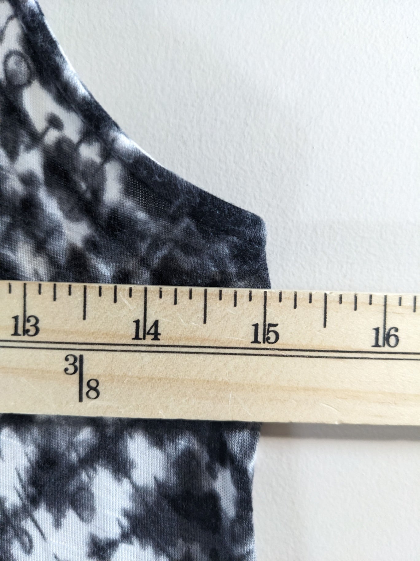 George Black & White Pattern High Low Dress - S