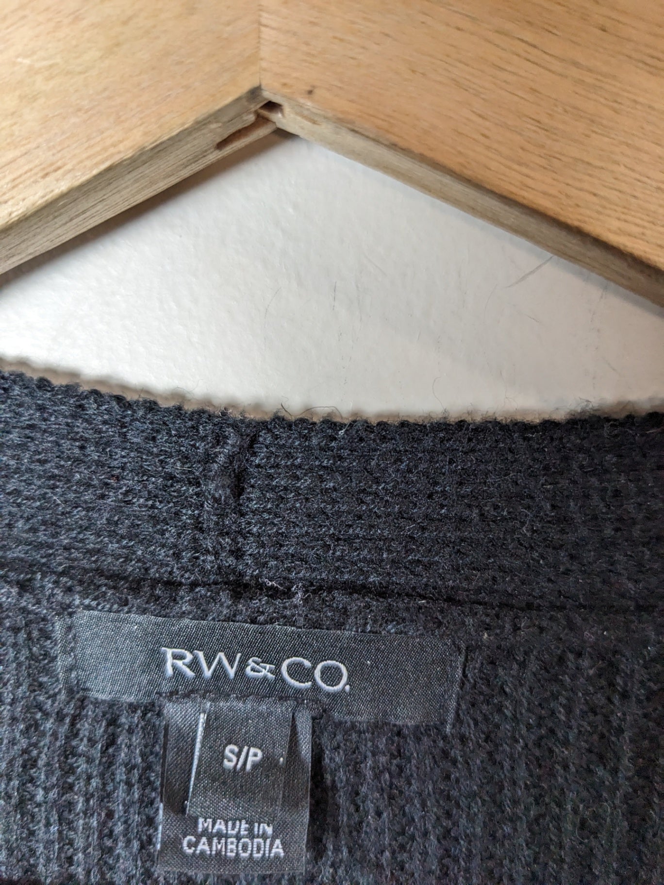 RW&CO. Black Cardigan - S