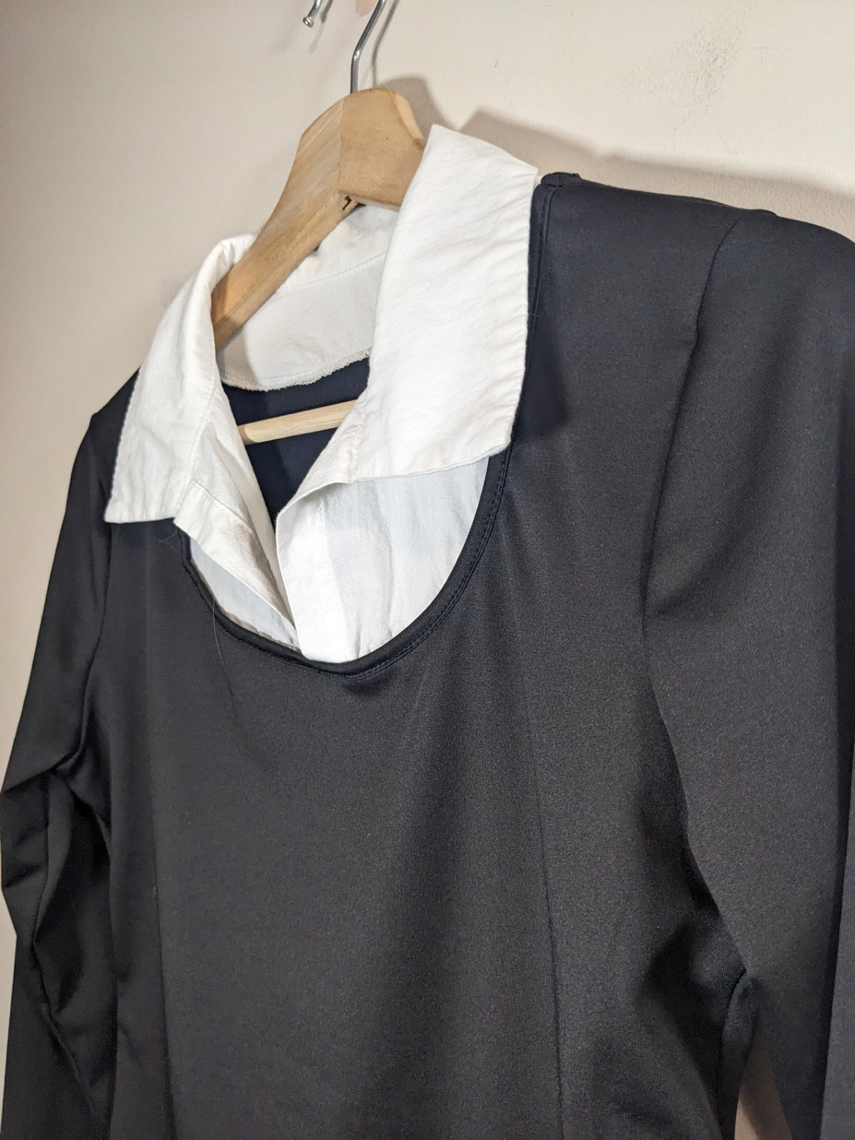 Black Long Sleeve with Collared Shirt - M