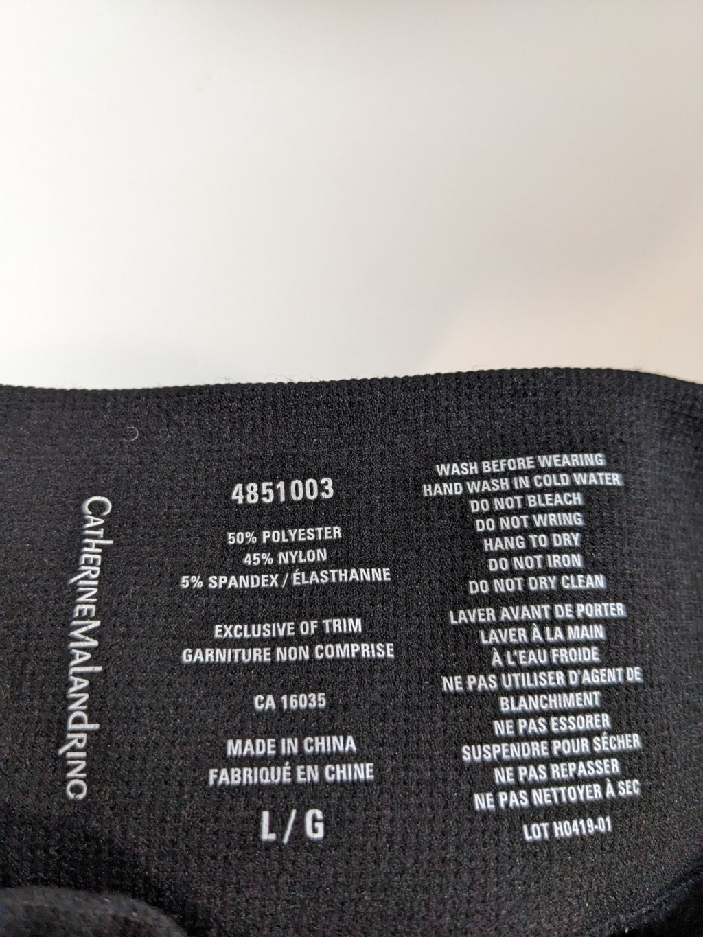 Catherine Malandrino Black Leggings - L