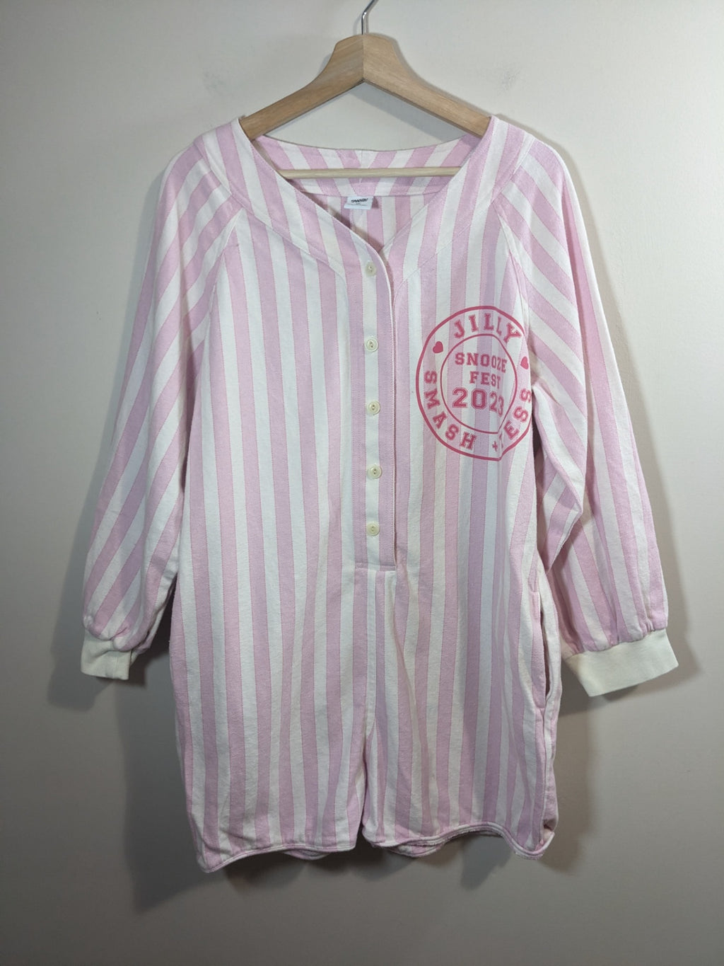 SMASH + TESS Striped Shorts Onesie - M/L
