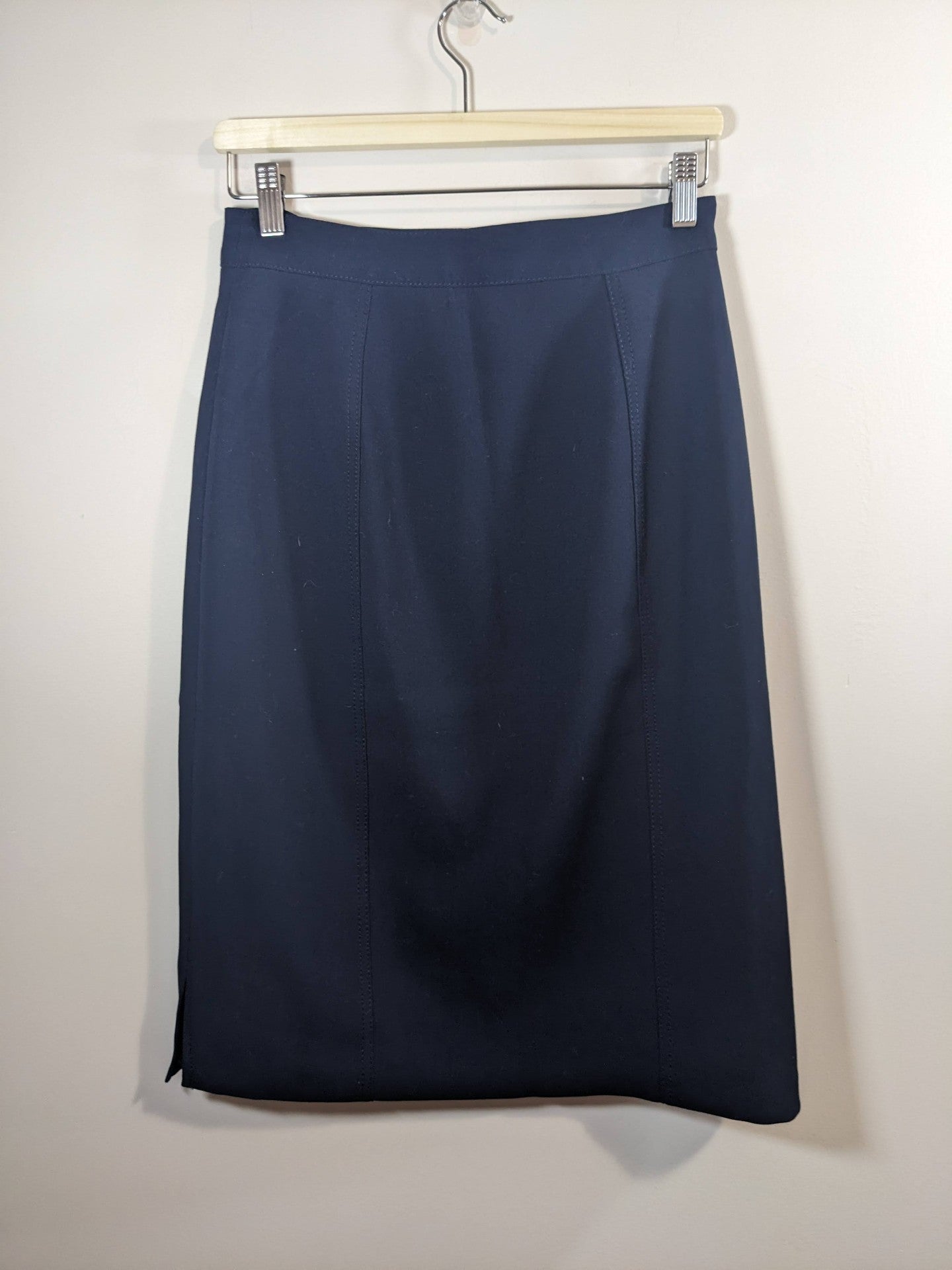 Banana Republic Navy Wrap Skirt - XS