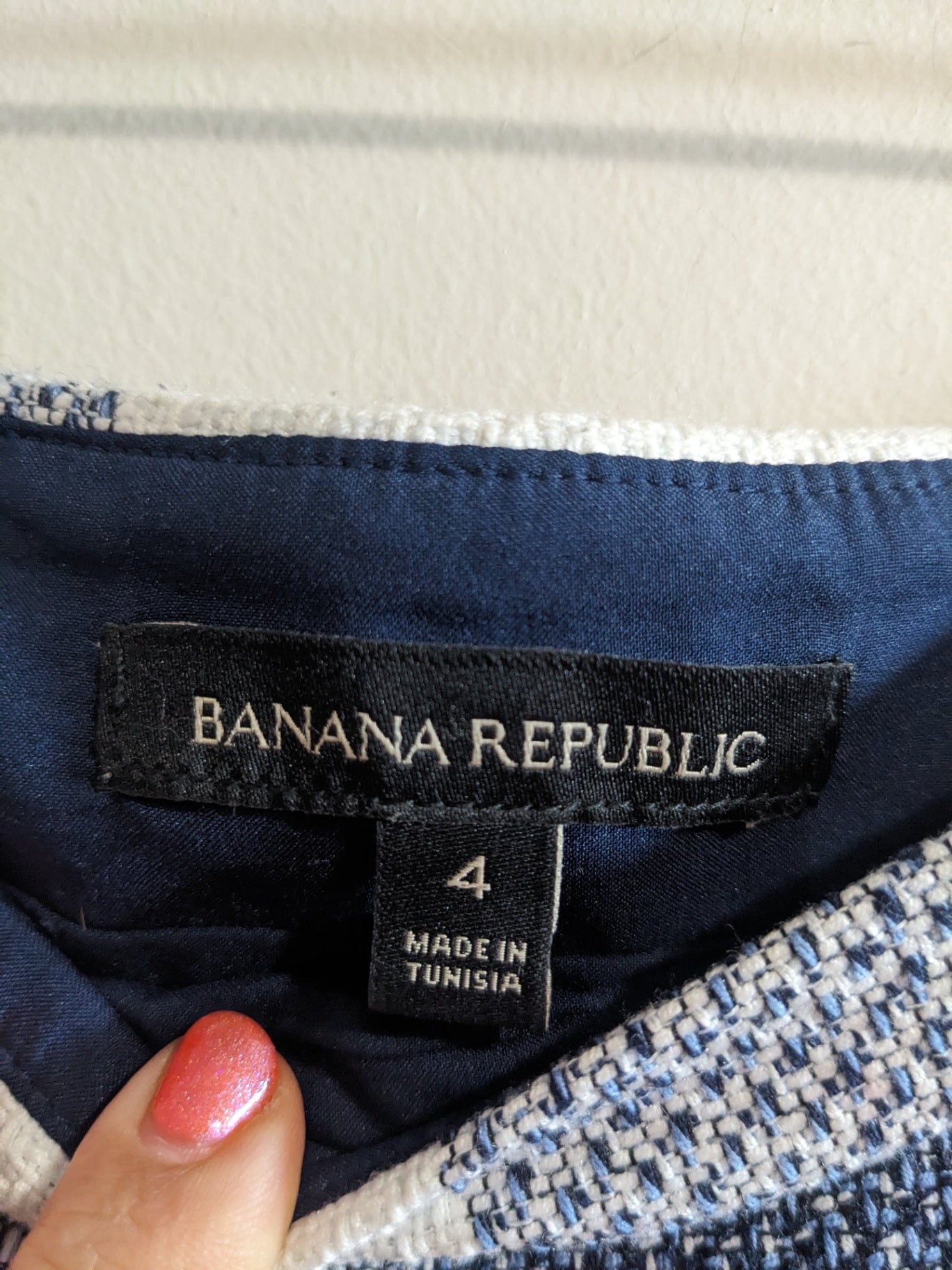 Banana Republic Blue Checkered Pencil Skirt - sz 4