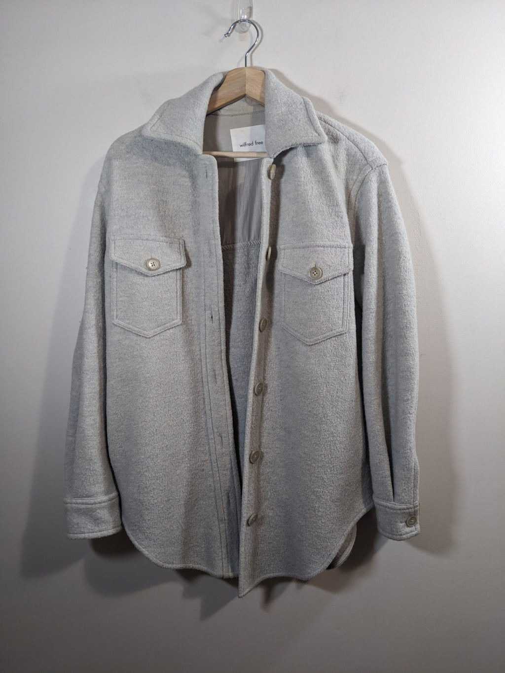 Wilfred Free Light Grey Shacket - 2XS