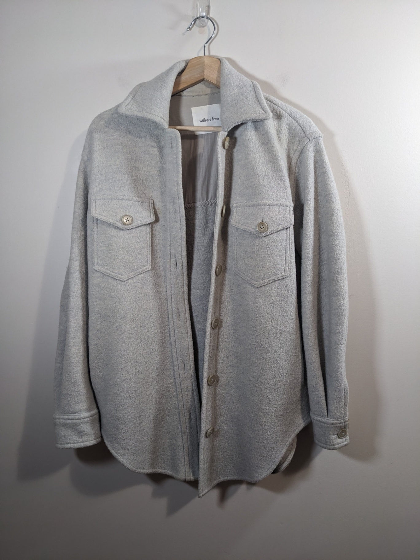 Wilfred Free Light Grey Shacket - 2XS