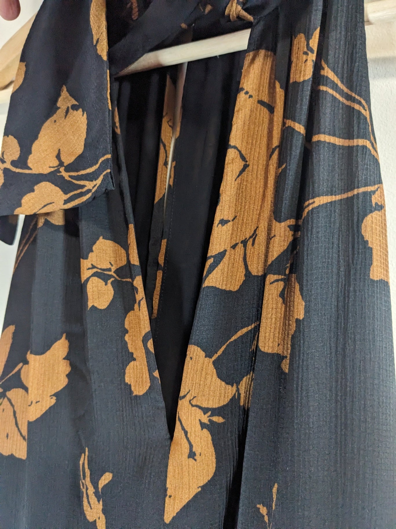Banana Republic Black with Florals Wide Leg Jumpsuit - sz 2