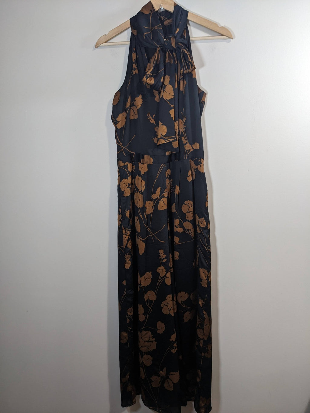 Banana Republic Black with Florals Wide Leg Jumpsuit - sz 2